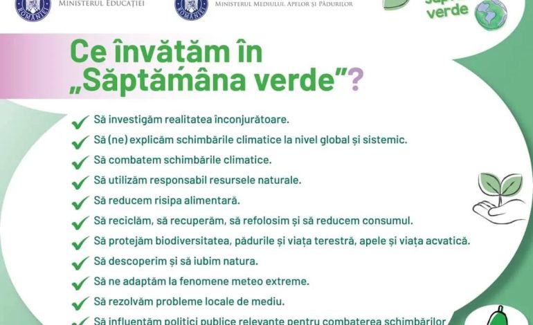 Cele 100 de milioane de lei pentru Programul Săptămâna Verde pot fi accesate prin intermediul Ministerului Educației