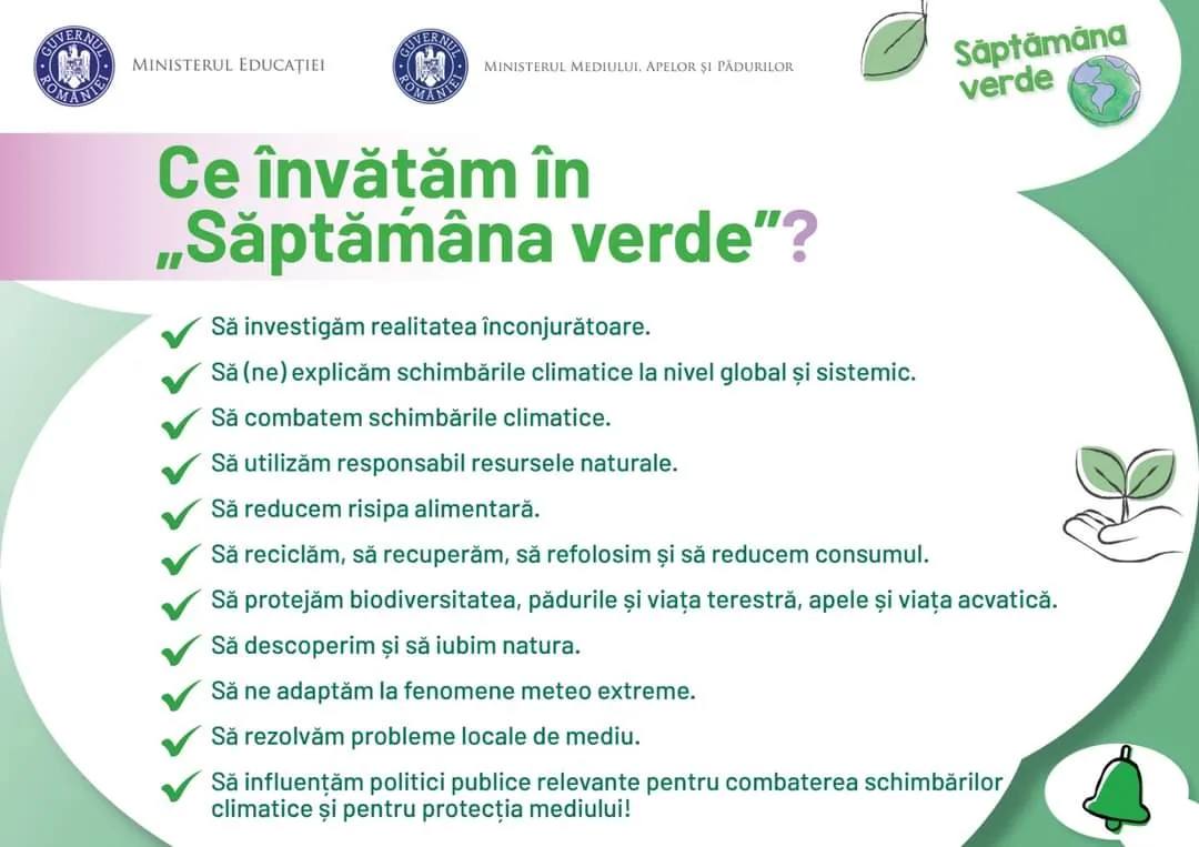 Cele 100 de milioane de lei pentru Programul Săptămâna Verde pot fi accesate prin intermediul Ministerului Educației